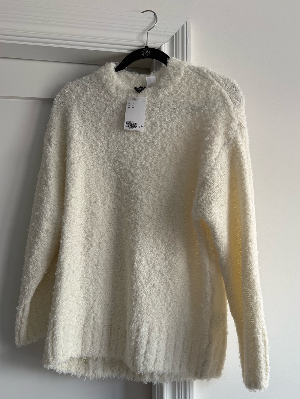 H&M Cream Bouclé Crew Neck Sweater